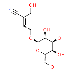 ChemSpider 2D Image | (2Z)-4-(alpha-L-Altropyranosyloxy)-2-(hydroxymethyl)-2-butenenitrile | C11H17NO7
