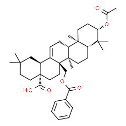 ChemSpider 2D Image | (3beta)-3-Acetoxy-27-(benzoyloxy)olean-12-en-28-oic acid | C39H54O6