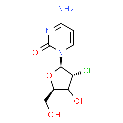 ChemSpider 2D Image | (3xi)-2'-Chloro-2'-deoxycytidine | C9H12ClN3O4