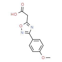 ChemSpider 2D Image | [3-(4-Methoxyphenyl)-1,2,4-oxadiazol-5-yl]acetic acid | C11H10N2O4