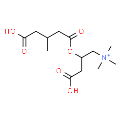 ChemSpider 2D Image | 3-Carboxy-2-[(4-carboxy-3-methylbutanoyl)oxy]-N,N,N-trimethyl-1-propanaminium | C13H24NO6