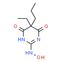 ChemSpider 2D Image | 5-Ethyl-2-(hydroxyamino)-5-propyl-4,6(1H,5H)-pyrimidinedione | C9H15N3O3