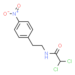 ChemSpider 2D Image | 2,2-Dichloro-N-[2-(4-nitrophenyl)ethyl]acetamide | C10H10Cl2N2O3