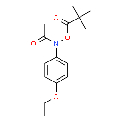 ChemSpider 2D Image | N-[(2,2-Dimethylpropanoyl)oxy]-N-(4-ethoxyphenyl)acetamide | C15H21NO4