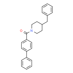 ChemSpider 2D Image | (4-Benzyl-1-piperidinyl)(4-biphenylyl)methanone | C25H25NO