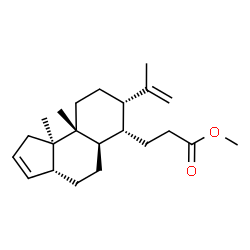 ChemSpider 2D Image | Methyl 3-[(3aR,5aR,6S,7S,9aR,9bR)-7-isopropenyl-9a,9b-dimethyl-3a,4,5,5a,6,7,8,9,9a,9b-decahydro-1H-cyclopenta[a]naphthalen-6-yl]propanoate | C22H34O2