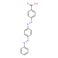 ChemSpider 2D Image | 4-[(E)-{4-[(E)-Phenyldiazenyl]phenyl}diazenyl]benzoic acid | C19H14N4O2