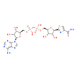ChemSpider 2D Image | BETA-METHYLENE-THIAZOLE-4-CARBOXYAMIDE-ADENINE DINUCLEOTIDE | C20H27N7O13P2S