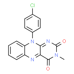 ChemSpider 2D Image | 10-(4-Chlorophenyl)-3-methylbenzo[g]pteridine-2,4(3H,10H)-dione | C17H11ClN4O2