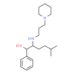 ChemSpider 2D Image | 5-Methyl-1-phenyl-2-(3-piperidinopropylamino)hexan-1-ol | C21H36N2O