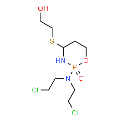 ChemSpider 2D Image | 2-({2-[Bis(2-chloroethyl)amino]-2-oxido-1,3,2-oxazaphosphinan-4-yl}sulfanyl)ethanol | C9H19Cl2N2O3PS