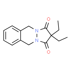 ChemSpider 2D Image | 2,2-Diethyl-5,10-dihydro-1H-pyrazolo[1,2-b]phthalazine-1,3(2H)-dione | C15H18N2O2
