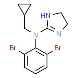 ChemSpider 2D Image | N-(Cyclopropylmethyl)-N-(2,6-dibromophenyl)-4,5-dihydro-1H-imidazol-2-amine | C13H15Br2N3