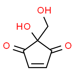 ChemSpider 2D Image | 2-Hydroxy-2-(hydroxymethyl)-4-cyclopentene-1,3-dione | C6H6O4