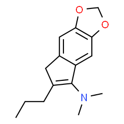 ChemSpider 2D Image | N,N-Dimethyl-6-propyl-5H-indeno[5,6-d][1,3]dioxol-7-amine | C15H19NO2