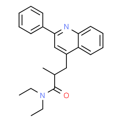 ChemSpider 2D Image | N,N-Diethyl-2-methyl-3-(2-phenyl-4-quinolinyl)propanamide | C23H26N2O