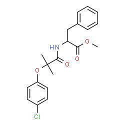 ChemSpider 2D Image | Methyl N-[2-(4-chlorophenoxy)-2-methylpropanoyl]phenylalaninate | C20H22ClNO4