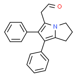 ChemSpider 2D Image | 2,3-Dihydro-6,7-diphenyl-1H-pyrrolizine-5-acetaldehyde | C21H19NO
