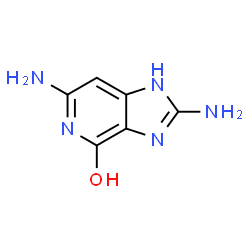 ChemSpider 2D Image | 2,6-Diamino-1,5-dihydro-4H-imidazo[4,5-c]pyridin-4-one | C6H7N5O