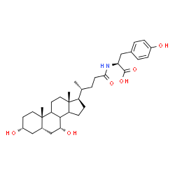 ChemSpider 2D Image | N-[(3alpha,5beta,7alpha,8xi,9xi,14xi)-3,7-Dihydroxy-24-oxocholan-24-yl]-L-tyrosine | C33H49NO6