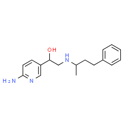 ChemSpider 2D Image | 1-(6-Amino-3-pyridinyl)-2-[(4-phenyl-2-butanyl)amino]ethanol | C17H23N3O