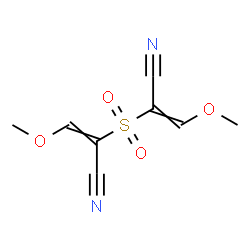 ChemSpider 2D Image | 2,2'-Sulfonylbis(3-methoxyacrylonitrile) | C8H8N2O4S