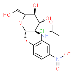ChemSpider 2D Image | 2-Chloro-4-nitrophenyl 2-acetamido-2-deoxy-beta-D-glucopyranoside | C14H17ClN2O8