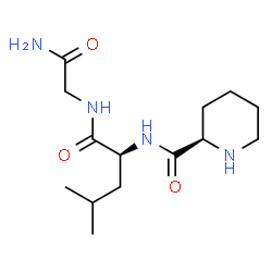ChemSpider 2D Image | N-[(2R)-2-Piperidinylcarbonyl]-L-leucylglycinamide | C14H26N4O3