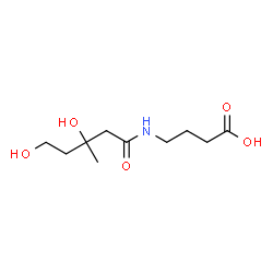 ChemSpider 2D Image | 4-[(3,5-Dihydroxy-3-methylpentanoyl)amino]butanoic acid | C10H19NO5