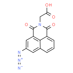 ChemSpider 2D Image | (5-Azido-1,3-dioxo-1H-benzo[de]isoquinolin-2(3H)-yl)acetic acid | C14H8N4O4