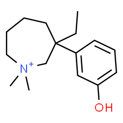 ChemSpider 2D Image | 3-Ethyl-3-(3-hydroxyphenyl)-1,1-dimethylazepanium | C16H26NO
