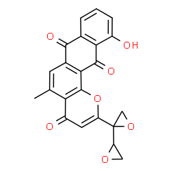 ChemSpider 2D Image | 2-(2,2'-Bioxir-2-yl)-11-hydroxy-5-methyl-4H-naphtho[2,3-h]chromene-4,7,12-trione | C22H14O7