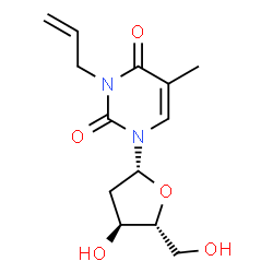 ChemSpider 2D Image | 3-Allylthymidine | C13H18N2O5