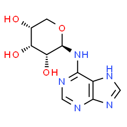ChemSpider 2D Image | N-7H-Purin-6-yl-beta-D-ribopyranosylamine | C10H13N5O4