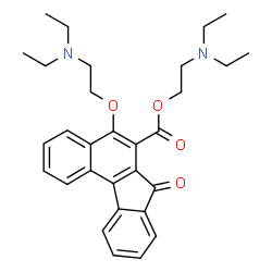 ChemSpider 2D Image | 2-(Diethylamino)ethyl 5-[2-(diethylamino)ethoxy]-7-oxo-7H-benzo[c]fluorene-6-carboxylate | C30H36N2O4