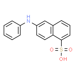 ChemSpider 2D Image | 6-Anilino-1-naphthalenesulfonic acid | C16H13NO3S