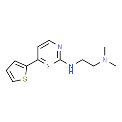 ChemSpider 2D Image | N,N-Dimethyl-N'-[4-(2-thienyl)-2-pyrimidinyl]-1,2-ethanediamine | C12H16N4S