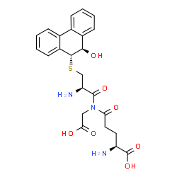 ChemSpider 2D Image | L-gamma-Glutamyl-N-{S-[(9R,10R)-10-hydroxy-9,10-dihydro-9-phenanthrenyl]-L-cysteinyl}glycine | C24H27N3O7S