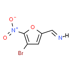 ChemSpider 2D Image | (E)-1-(4-Bromo-5-nitro-2-furyl)methanimine | C5H3BrN2O3