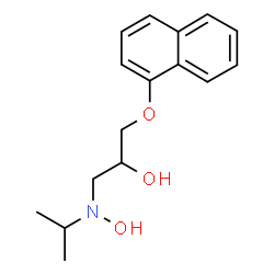ChemSpider 2D Image | 1-[Hydroxy(isopropyl)amino]-3-(1-naphthyloxy)-2-propanol | C16H21NO3