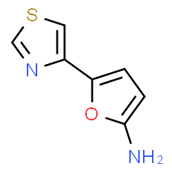 ChemSpider 2D Image | 5-(1,3-Thiazol-4-yl)-2-furanamine | C7H6N2OS