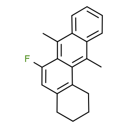 ChemSpider 2D Image | 6-Fluoro-7,12-dimethyl-1,2,3,4-tetrahydrotetraphene | C20H19F