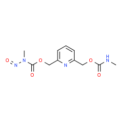 ChemSpider 2D Image | (6-{[(Methylcarbamoyl)oxy]methyl}-2-pyridinyl)methyl methyl(nitroso)carbamate | C11H14N4O5