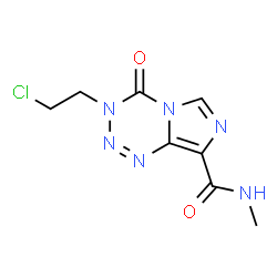 ChemSpider 2D Image | 3-(2-Chloroethyl)-N-methyl-4-oxo-3,4-dihydroimidazo[5,1-d][1,2,3,5]tetrazine-8-carboxamide | C8H9ClN6O2