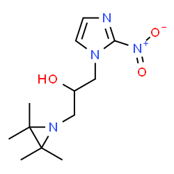 ChemSpider 2D Image | 1-(2-Nitro-1H-imidazol-1-yl)-3-(2,2,3,3-tetramethyl-1-aziridinyl)-2-propanol | C12H20N4O3