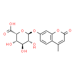 ChemSpider 2D Image | 4-Methyl-2-oxo-2H-chromen-7-yl alpha-L-idopyranosiduronic acid | C16H16O9