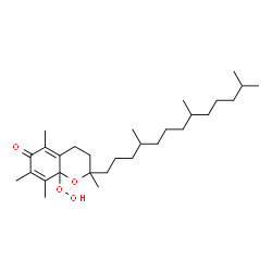 ChemSpider 2D Image | 8a-Hydroperoxy-2,5,7,8-tetramethyl-2-(4,8,12-trimethyltridecyl)-6(8aH)-chromanone | C29H50O4