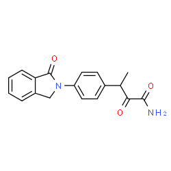ChemSpider 2D Image | 2-Oxo-3-[4-(1-oxo-1,3-dihydro-2H-isoindol-2-yl)phenyl]butanamide | C18H16N2O3