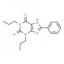 ChemSpider 2D Image | 1,3-DIPROPYL-8-PHENYLXANTHINE | C17H20N4O2