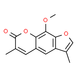 ChemSpider 2D Image | 9-Methoxy-3,6-dimethyl-7H-furo[3,2-g]chromen-7-one | C14H12O4